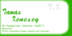 tamas kenesey business card